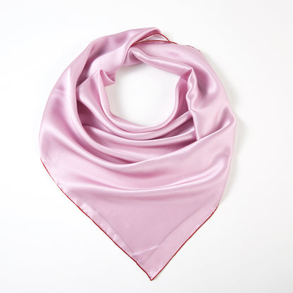 Peony Pure Silk Scarf | Blush Pink, Sorbet Pink, Burgundy | Small Head Scarf or Large Square Shawl | Solid Colour Collection