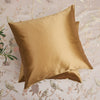 Gold Pure Mulberry Silk Cushion Cover | 22 Momme | Float Collection | Throw Pillow Cover with Zipper