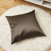 Grey Pure Mulberry Silk Cushion Cover | 22 Momme | Float Collection | Throw Pillow Cover with Zipper