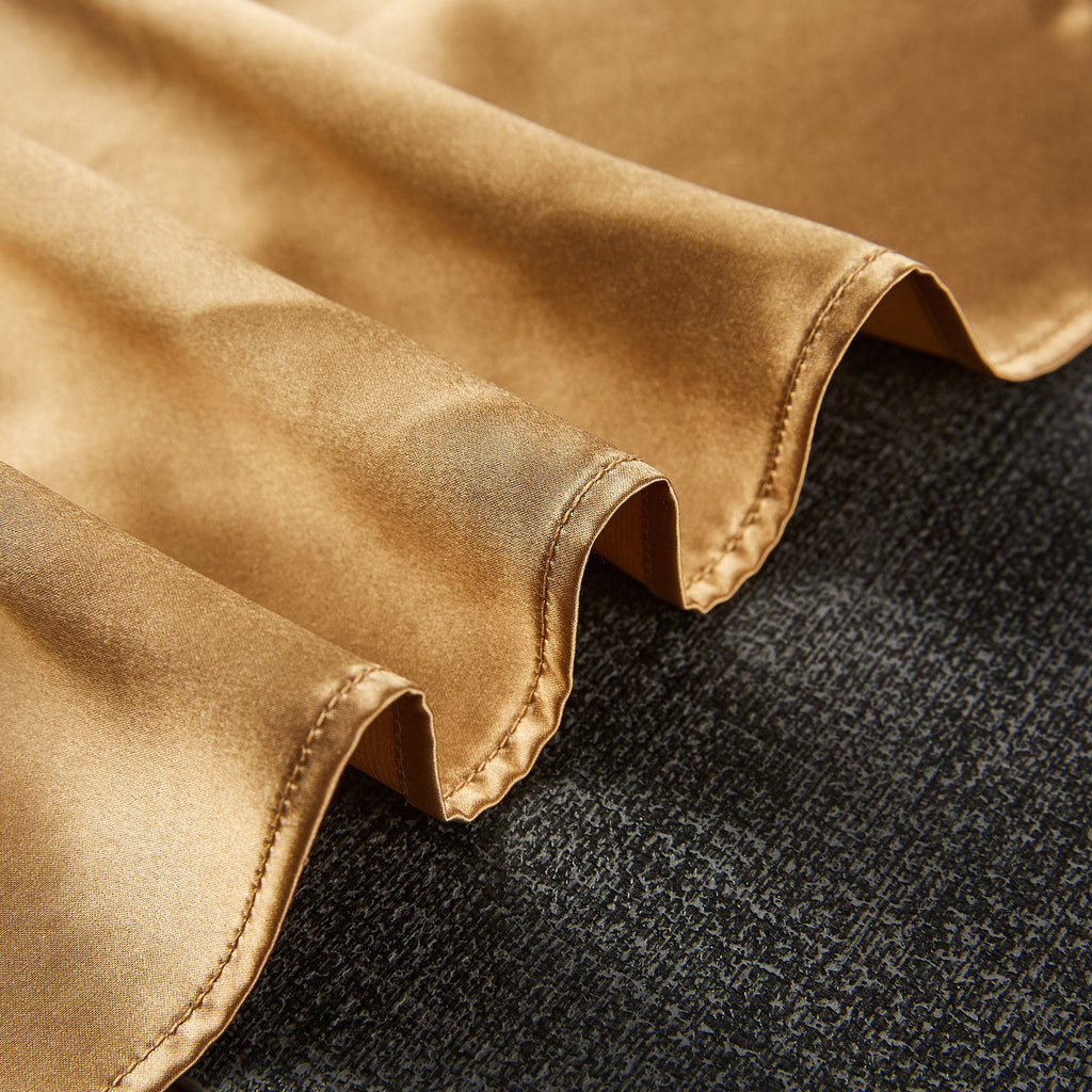 Gold Pure Mulberry Silk Napkins | Set of 4 | 22 Momme | Float Collection | Holiday Wedding Table Linens | 18 Inch Square