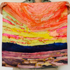 Sunset by Tom Thomson | Oil Painting Large / Small Square Pure Silk Head Scarf | Canadian Artist Collection