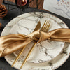 Gold Pure Mulberry Silk Napkins | Set of 4 | 22 Momme | Float Collection | Holiday Wedding Table Linens | 18 Inch Square