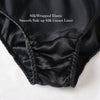 Black Pure Mulberry Silk Bikini Panties | Mid Waist | 22 Momme | Float Collection