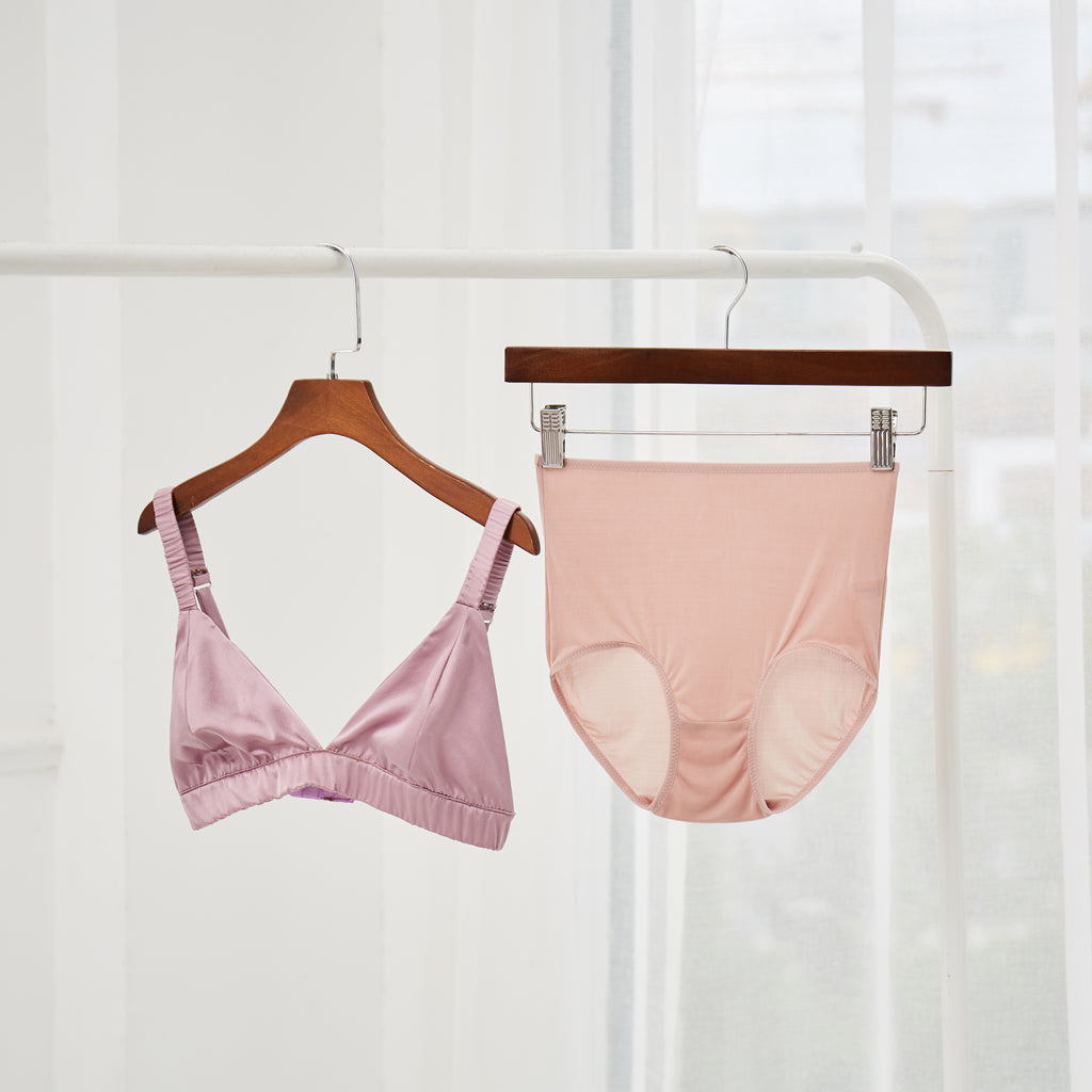 Knitted Silk High Rise French Cut Pantie | Sparkling Rose | Shimmer Collection