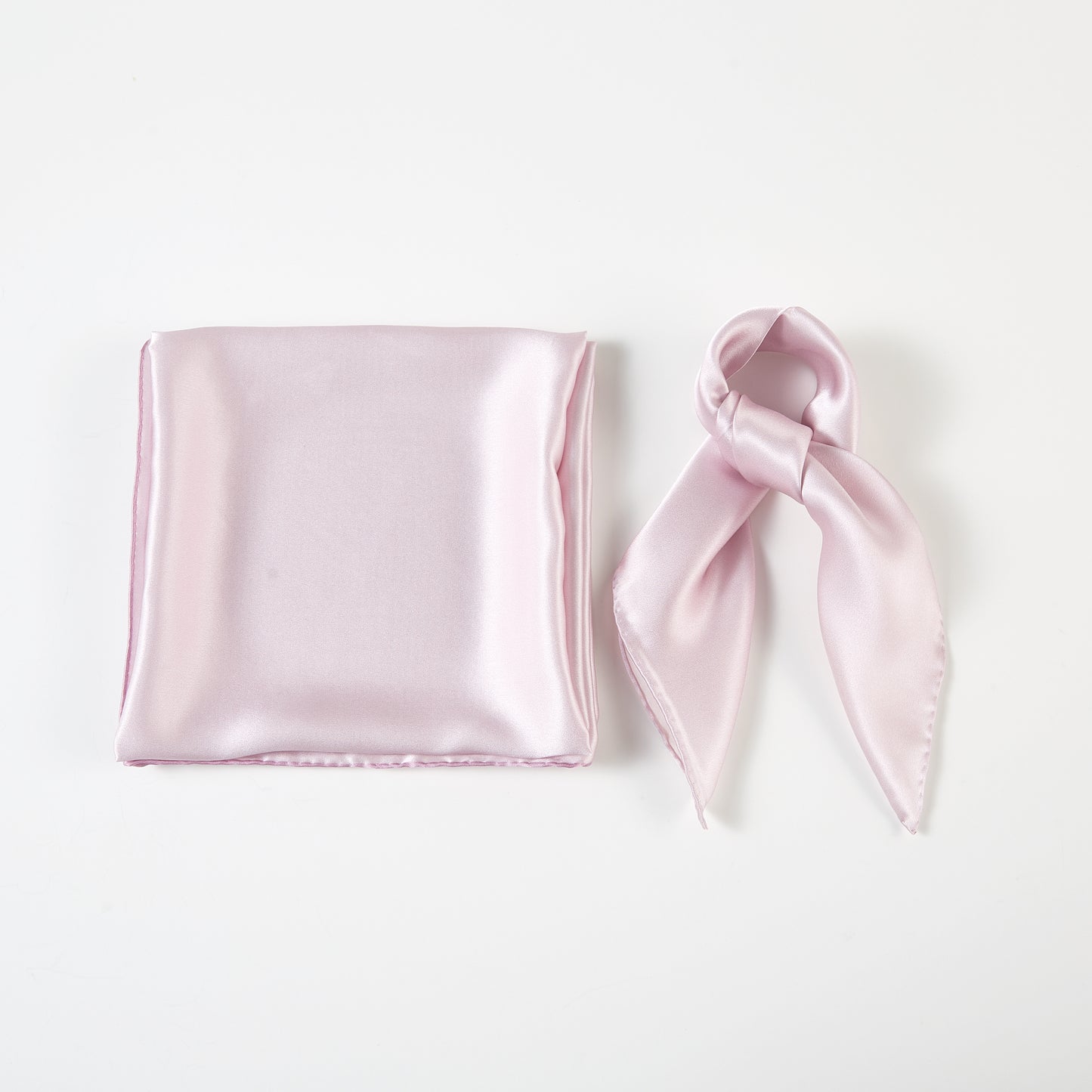 Peony Pure Silk Scarf | Blush Pink, Sorbet Pink, Burgundy | Small Head Scarf or Large Square Shawl | Solid Colour Collection