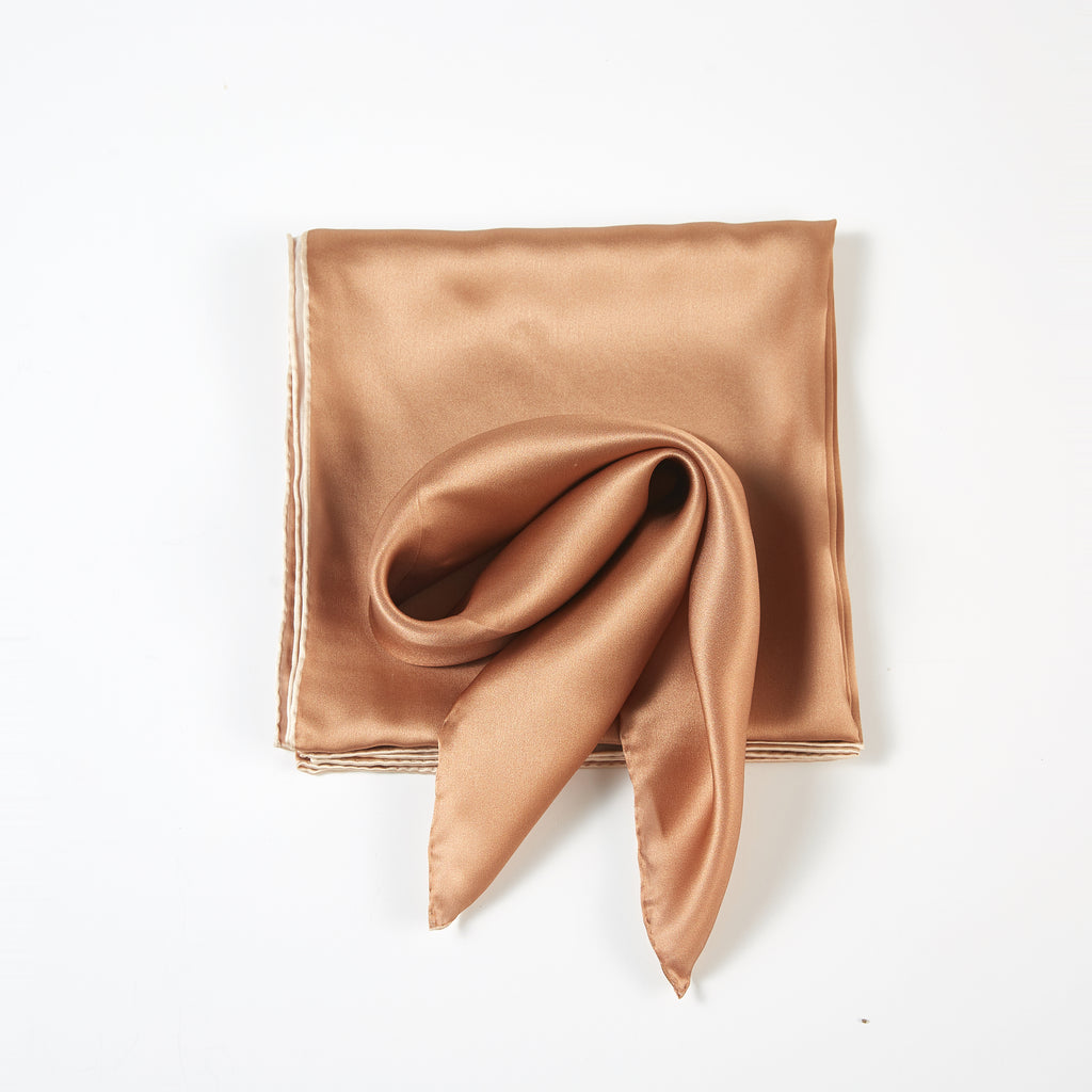 Sand Beach Pure Silk Scarf | Pink Sand, Gold Sand, Grey Sand | Small Head Scarf or Large Square Shawl | Solid Colour Collection