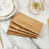 Gold Pure Mulberry Silk Napkins | Set of 4 | 22 Momme | Float Collection | Holiday Wedding Table Linens | 18 Inch Square