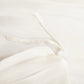 Ivory Pure Mulberry Silk Seamless Flat Sheet, Fitted Sheet and Duvet | Full, Queen, King, California King and 4-Piece Set | 22 Momme | Float Collection