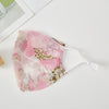 Watercolour Poppies: Pink Floral Pattern Double Layer Silk Crepe Face Mask Liner