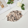 Evening Cherry Blossoms: Pink Floral Pattern Double Layer Silk Crepe Face Mask Liner