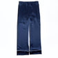 Navy Pure Silk Unisex Long Sleeve Pajama Set