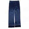 Navy Pure Silk Unisex Long Sleeve Pajama Set