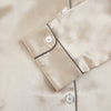 Beige Pure Silk Unisex Long Sleeve Pajama Set