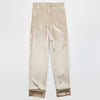 Beige Pure Silk Unisex Long Sleeve Pajama Set