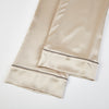 Beige Pure Silk Unisex Long Sleeve Pajama Set