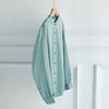 Custom Pure Silk Long Sleeve Banded Collar Blouse | Aeverie | 22 Momme Silk Charmeuse