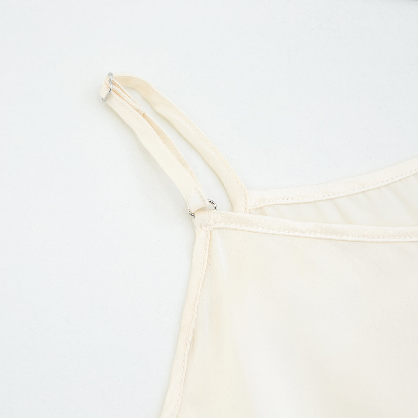 Cream Pure Mulberry Silk Camisole with Adjustable Straps | High Waist Shorts | Lingerie Set | Soar Collection