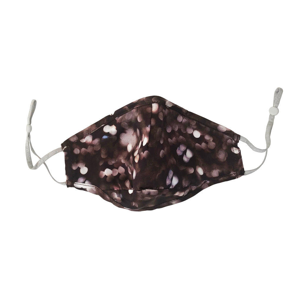 Triple Layer Mulberry Silk Face Mask: City Lights - Abstract Pattern Silk
