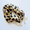 Pure Mulberry Silk French Scrunchie | Classic Cheetah | 2 inch | 21 Momme | Brush Collection