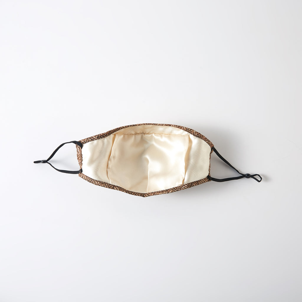 Herringbone: Triple Layer Silk Blend and 100% Mulberry Unisex Face Mask | Insert Pocket, PM 2.5 Filter & Nose Wire