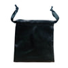Black Satin Drawstring Face Mask Bag: Washable and Reusable