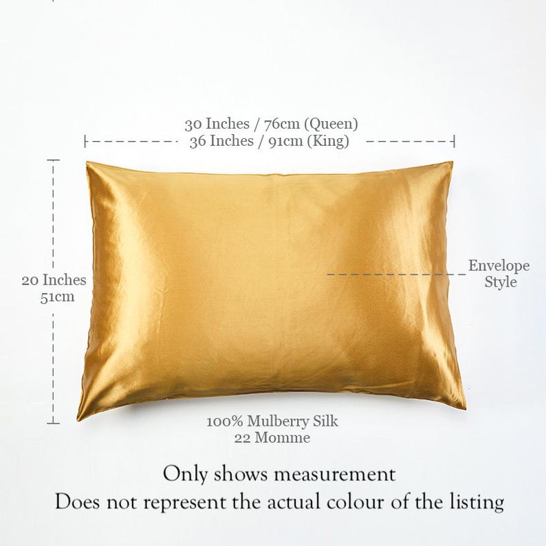 Ivory Mulberry Silk Pillowcase in Queen King Sizes – Soft