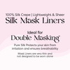 Forest Sunrise: Gold Branch Pattern Double Layer Silk Crepe Face Mask Liner