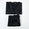 Black Pure Mulberry Silk Top and Shorts Set | Soar Collection