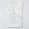 Pearl White Pure Mulberry Silk Top and Shorts Set | Soar Collection