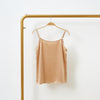 Champagne Pure Mulberry Silk Camisole with Adjustable Straps | Relaxed Fit | 19 Momme | Soar Collection