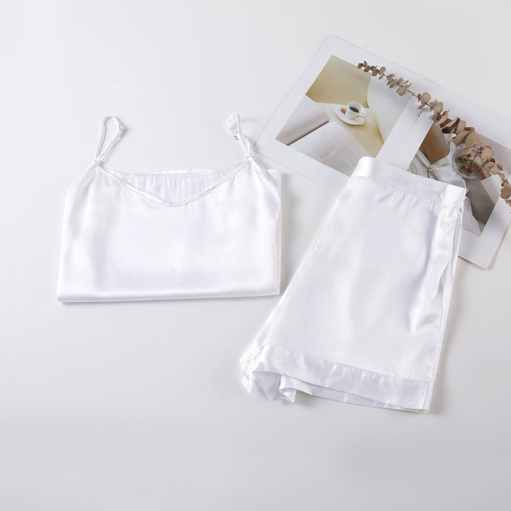 Custom Made Pure Mulberry Silk Camisole, Shorts, or Set | 19 Momme | Soar Collection