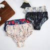 Olive Branches | Pure Silk Mid Rise Bikini | Brush Collection