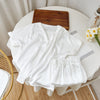 Pearl White Pure Mulberry Silk Top and Shorts Set | Soar Collection