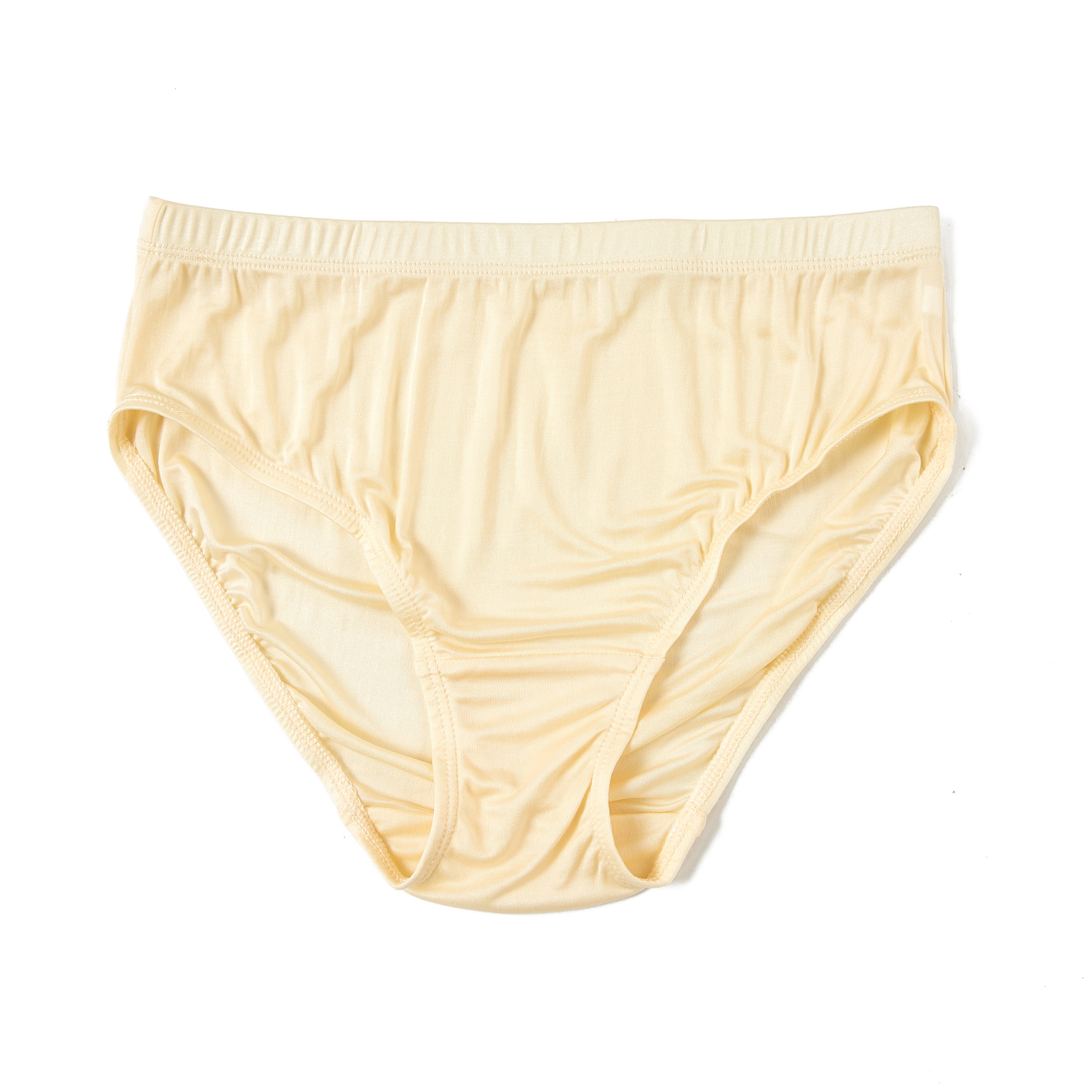 Knitted Silk Mid Rise French Cut Pantie | Blonde Pale Ale | Shimmer Collection