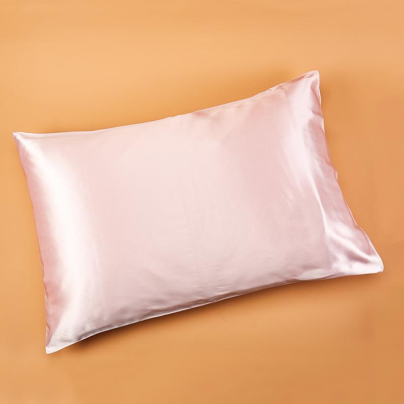 Baby Pink Pure Mulberry Silk Pillowcase | Standard, Queen & King | 22 Momme | Float Collection