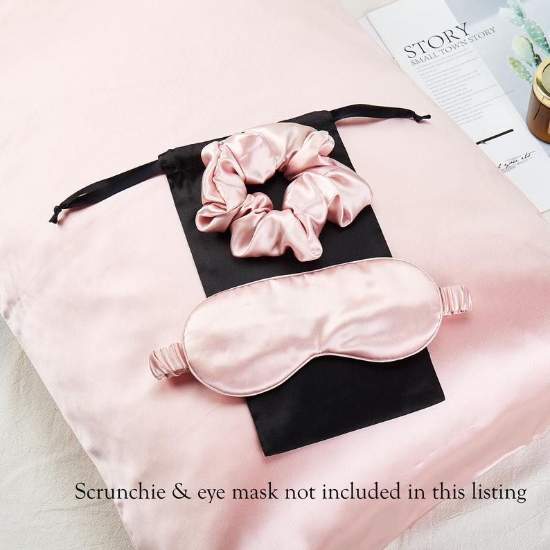 Baby Pink Pure Mulberry Silk Pillowcase | Standard, Queen & King | 22 Momme | Float Collection