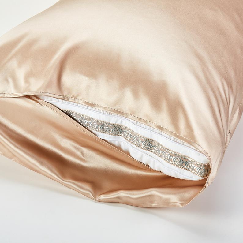 Beige Pure Mulberry Silk Pillowcase | Standard, Queen & King | 22 Momme | Float Collection