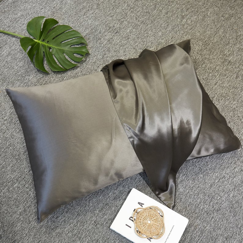 Deep Grey Pure Mulberry Silk Pillowcase | Standard, Queen & King | 22 Momme | Float Collection