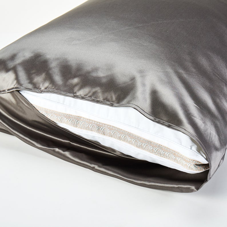 Deep Grey Pure Mulberry Silk Pillowcase | Standard, Queen & King | 22 Momme | Float Collection