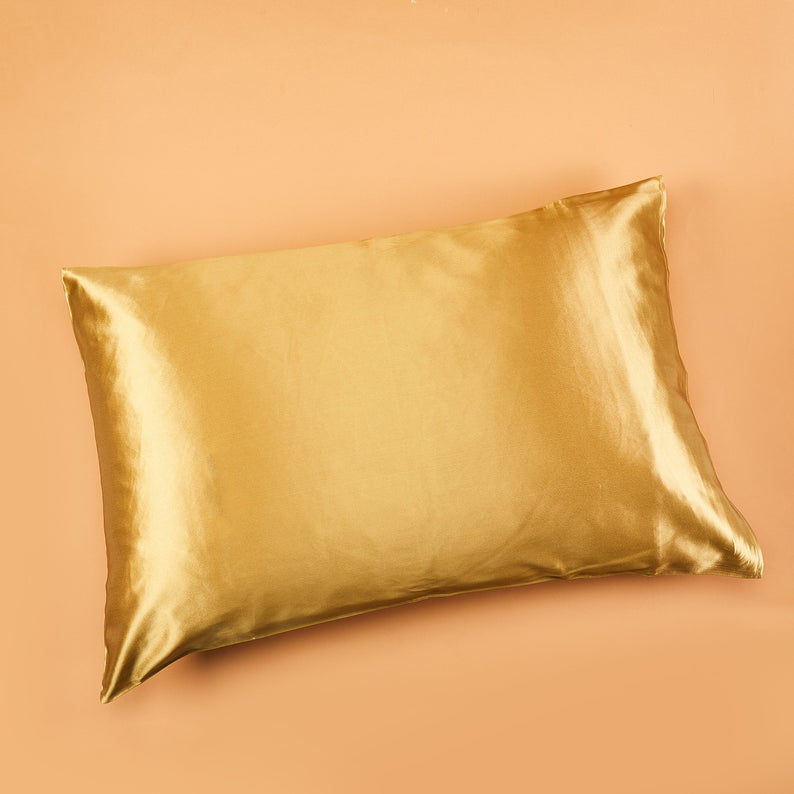 Gold Pure Mulberry Silk Pillowcase | Standard, Queen & King | 22 Momme | Float Collection