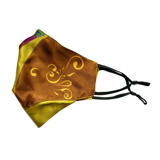 Mardi Gras: Double Layer 100% Mulberry Silk Face Mask